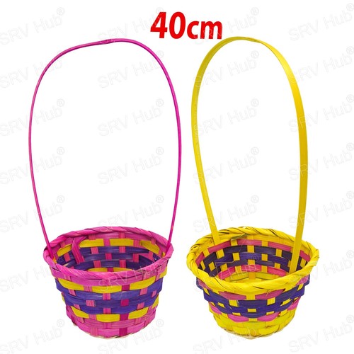 Cesta de mimbre de caza de huevos de Pascua, cubo de golosinas de regalo para niños, cápsulas huevos de relleno - Imagen 84 de 94