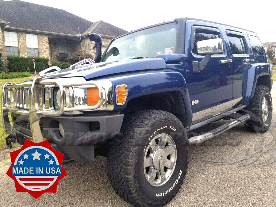 2005-2010 Hummer H3 Chrome Stainless Steel Rocker Panel Trim Cover 5 1/ ...