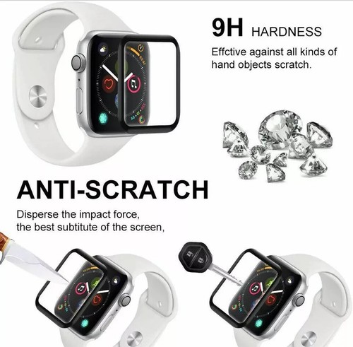 3D Tempered Glass For (iWatch 10 42 & 46MM) 38MM/40MM/41MM/42MM/44MM/45M/49MM - Picture 2 of 5