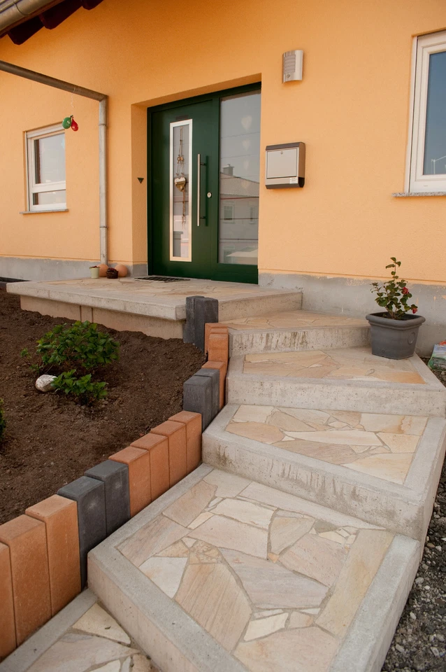 Quarzit Polygonalplatten gelb Terrassenplatten Wegeplatten, Außen - Bild 2 von 4