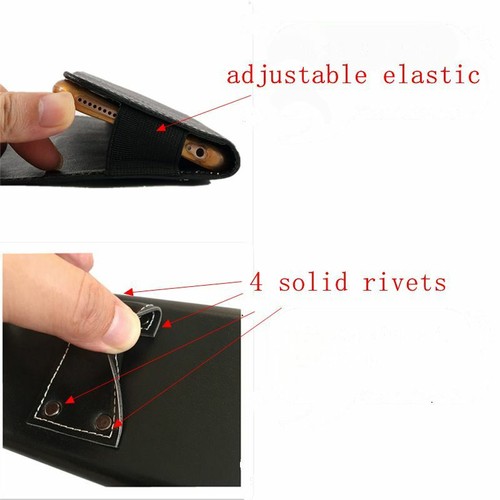 Universal Cell Phone Carrying Case Hoslter Waist Belt Loop PU Leather Pouch - Picture 5 of 9
