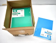 Lot of 24 Mead 1 Subject Wide Ruled Spiral Notebooks 70 Sheets Assorted Color