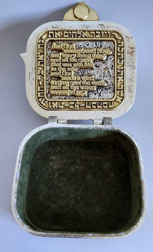 Frank Meisler - Sculpture coffret en métal à deux patines " L Arche de Noé " - Imagen 15 de 19