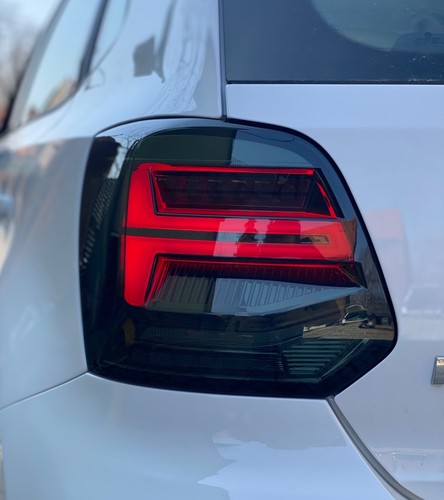 Schwarze LED Rückleuchten für VW Polo 6R 6C 09-17 dynamischer Blinker E-Zeichen - Bild 1 von 12