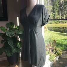 Express Sweater Gray Wrap Dress Size Petite Small Short Sleeve Used