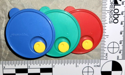 VTG TUPPERWARE Novelty Consultant Pin Crystal Wave Seal Lids, Unique Promotion