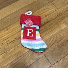 Wondershop Monogram Mini Letter E Rainbow Christmas Stocking Initial Target Knit