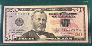 2017 A $50 Dollar Bill 01010176