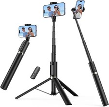 55 Inch Selfie Stick Phone Tripod Extendable Aluminum With Remote For Smartphone