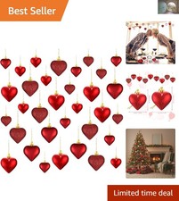 Elegant 30-Piece Heart Ornaments Set for Valentine's, Weddings  Anniversaries