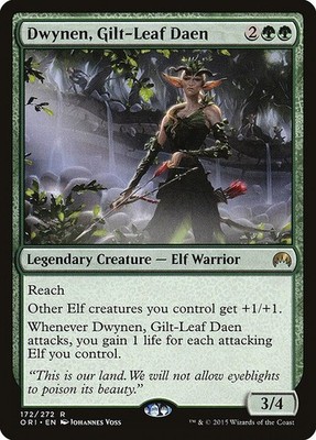Dwynen Gilt-Leaf Daen 1x FOIL ORI MTG Magic Origins Rare MINT green
