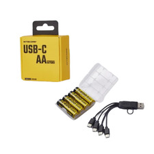 Nitecore NH2400 USB-C Rechargeable AA Battery 4-Pack