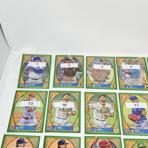 2021 Topps Gypsy Queen GREEN Parallel 48 Card Lot Kyle Tucker Strasburg SEE LIST - Picture 2 of 11