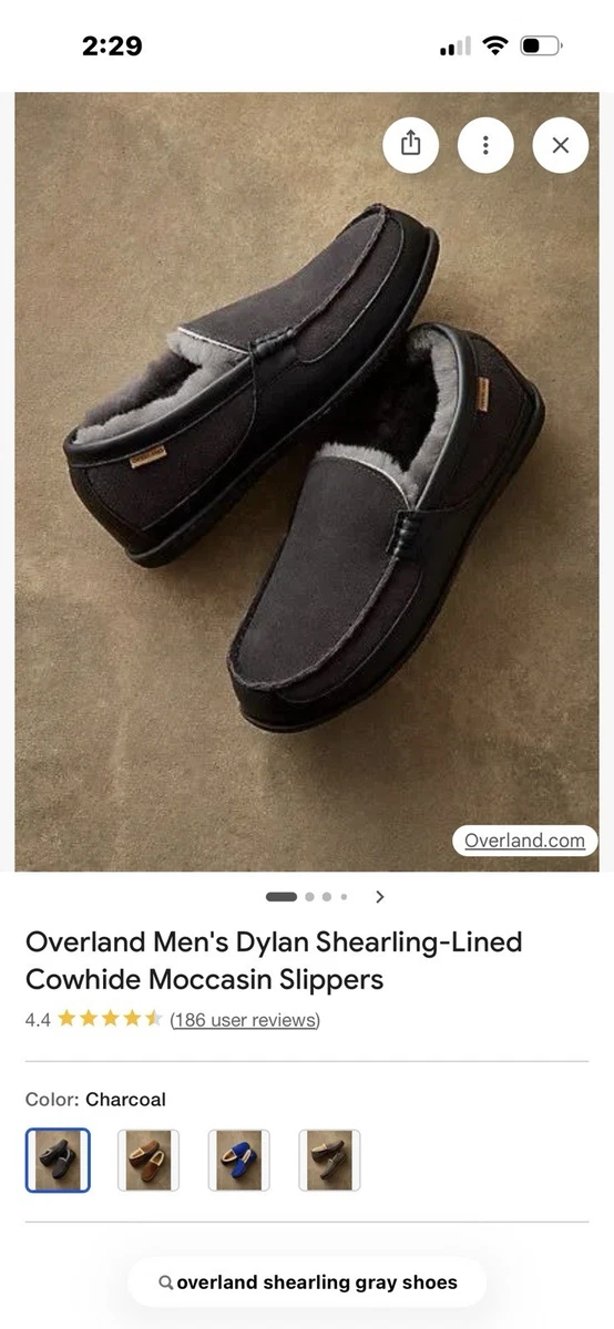 Moccasin Gray Slippers for Men for sale | eBay display picture 2