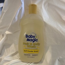 Baby Magic Hair And Body Wash 16.5 Ounce Soft Powder Scent Made in the USA New