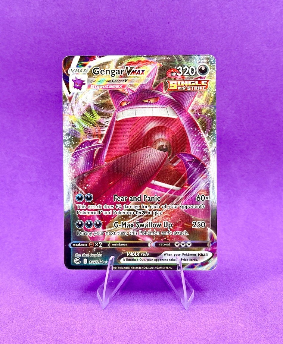 Gengar VMAX 157/264 Fusion Strike Holo Ultra Rare Pokemon Card NM