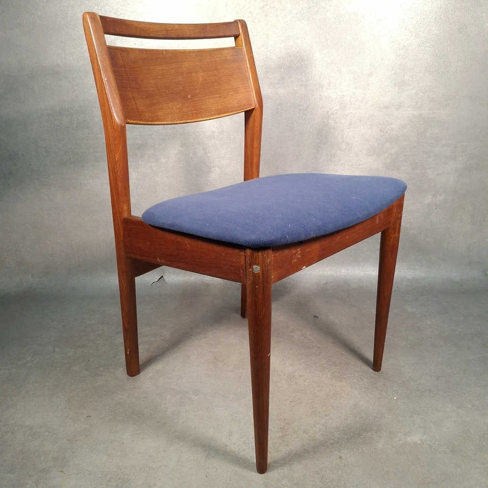 Vintage Mid Century Teak Dining Chair Retro Danish Style Restoration Project - Image 1 of 4