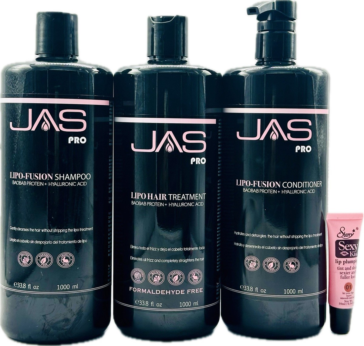 JAS PRO Lipo-Fusion Straightening Kit (Shampoo, Lipo Treatment