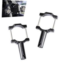 2 PCS Motorcycle Spotlight Mount Brackets, Alloy Front Fork Lamp Bracket for