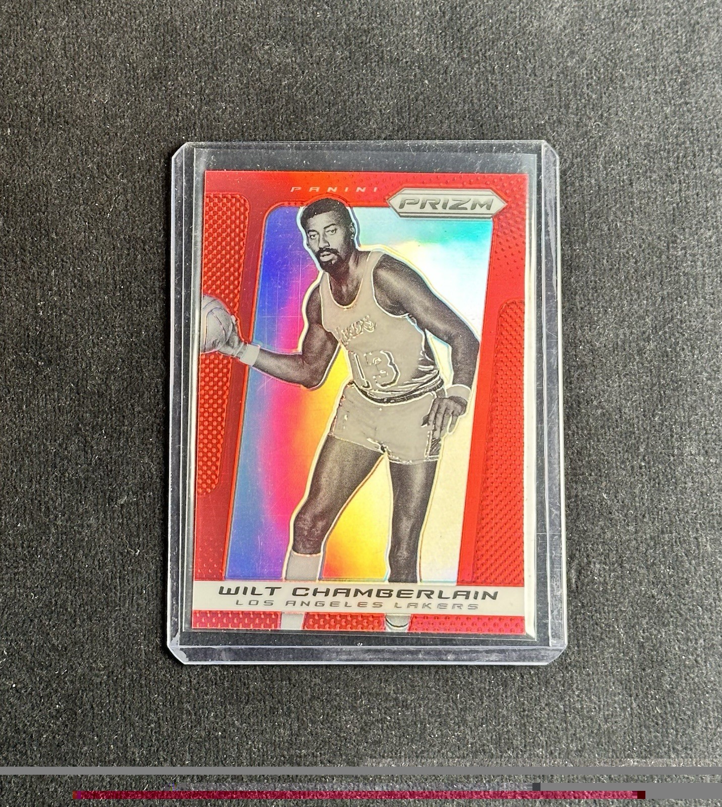 2013-14 Panini Prizm Red SP - Wilt Chamberlain - Card #257 - Lakers HOF OG GOAT
