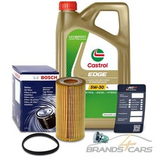 BOSCH ÖLFILTER+5L CASTROL EDGE 5W-30 LL FÜR AUDI TT 8J 2.0 TFSI BJ AB 06