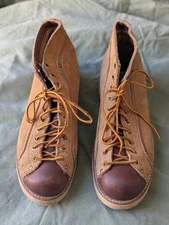 9.5D Thorogood Monkey roofer Suede Sand Boots Alpha 1 Biltrite Wedge Sole USA