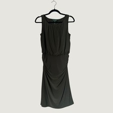 Lauren Ralph Lauren Blouson Sheath Dress Size 6 Olive Green Sleeveless Casual