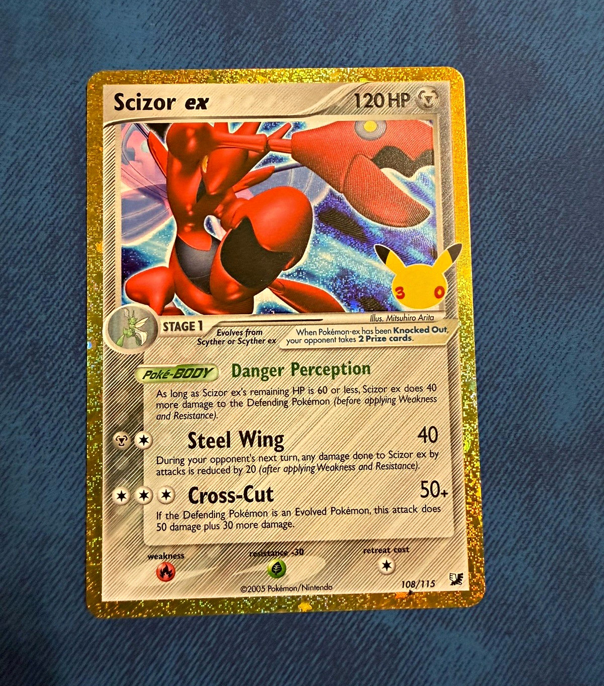 The Pokémon Company Scizor ex Unseen Forces 108/115 Ultra Rare Holo ENG 2005