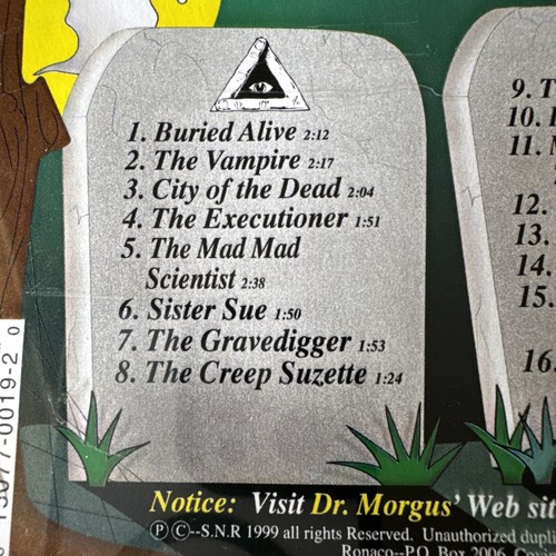 Dr. Morgus Hearse-RY Rhymes CD 1999 New Orleans 60 Mins Halloween Cd Scary - Bild 14 von 15