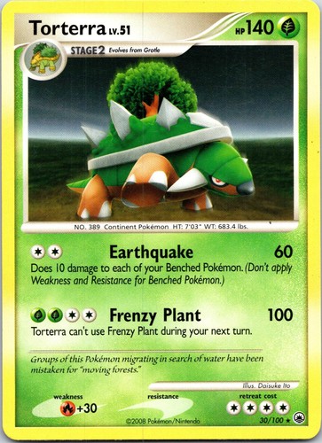 Torterra 30/100 Rare Majestic Dawn MP