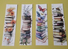 4 Double Sided Bookmarks/Page Markers  - Random Selection - 15 x 4 cms. 