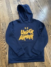 Under Armour Boys Medium Navy Hoodie Sweatshirt