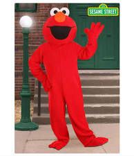 Plus Size Sesame Street Elmo Mascot Costume for Adults, Size: 2X Used 