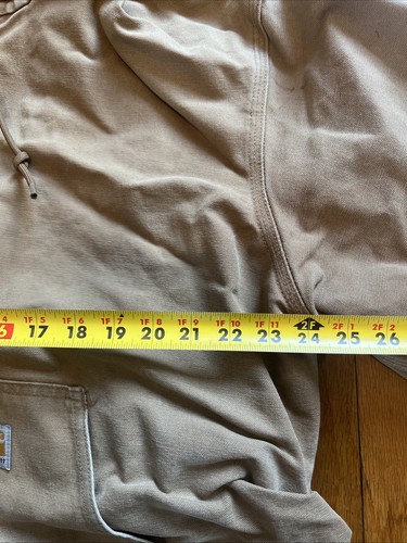 Vtg Y2K Carhartt Hooded Lined J160 Sandstone Work Jacket UNION XL 48” CHEST - Picture 9 of 15