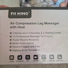 Fit King Air Compression Leg Massager with Heat 3 Massage Heads FT-057A NEW