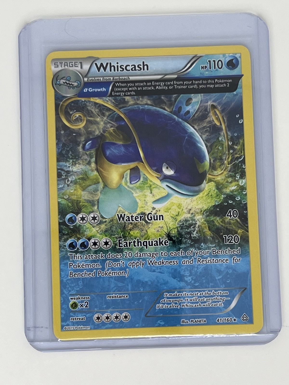 2015 Pokemon Gaming XY Primal Clash Whiscash Reverse Holo #41/160