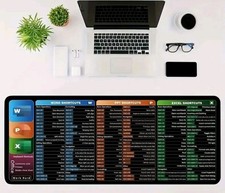 Huge WORD EXCEL OFFICE Shortcut Mouse Pad Office PPT PS X-Large 35'' x 16''