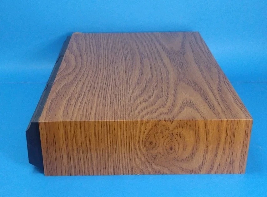 Organizador de almacenamiento de cinta de casete 3 cajones imitación madera grano contiene 36 casetes de colección Foto 2 de 4