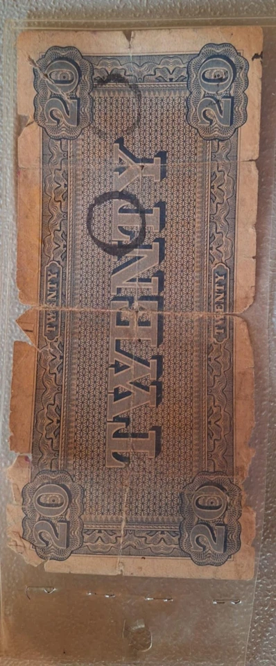 1864 Confederate States of America $20 Twenty Dollar Bill - Image 2 of 2