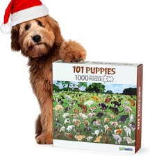 NEW 101 Pooping Puppies 1000 Piece Puzzle 27 x 19 in Funwares Doggies Dogs Pups