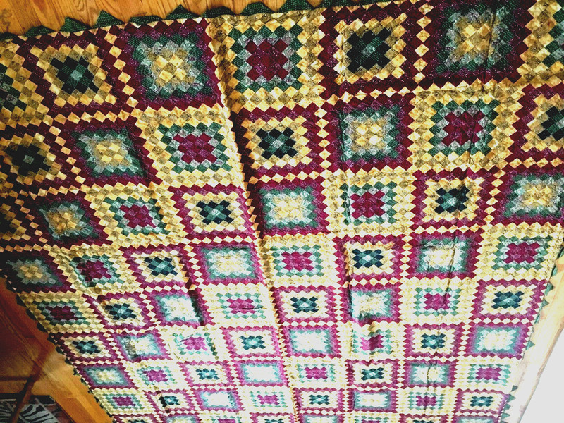 Handmade Cotton  Quilt 103"  x  93"