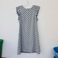 Eliza J Black And White Polka Dot Short Sleeve Dress Women’s Size 10