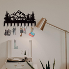 ACRNIGHEET Metal Coat Racks with 10 Hooks Key for Wall Rack Black