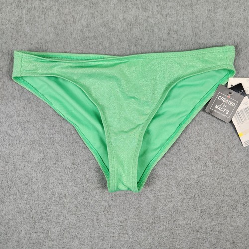 Neu mit Etikett California Waves Bikiniunterteil Größe Medium mintgrün metallic Glanz Hipster