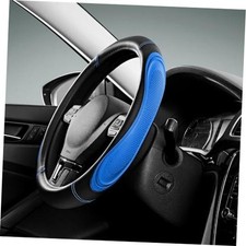 Car Steering Wheel Cover - Microfiber Leather Steering Wheel Wrap Sports Blue