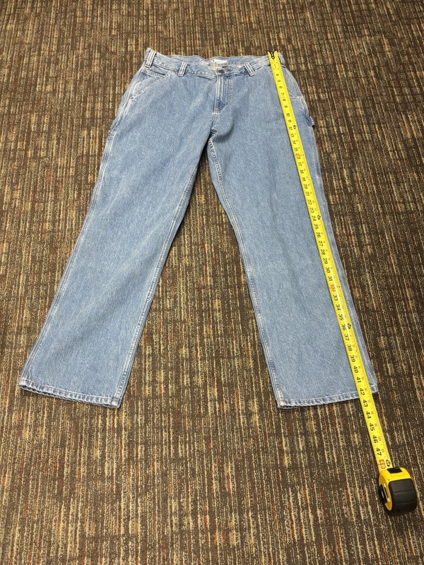 Carhartt B18-STW Men's Straight Carpenter Jeans, Size 34x32 - Stonewash