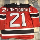 Reebok New Jersey Devils Andrei Loktionov #21 Signed NHL Jersey Size Medium