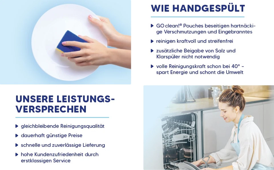 10 kg ca. 555 St. GO clean! 12-in-1 Spülmaschinentabs-Pouches 18g in wsl. Folie - Bild 4 von 4