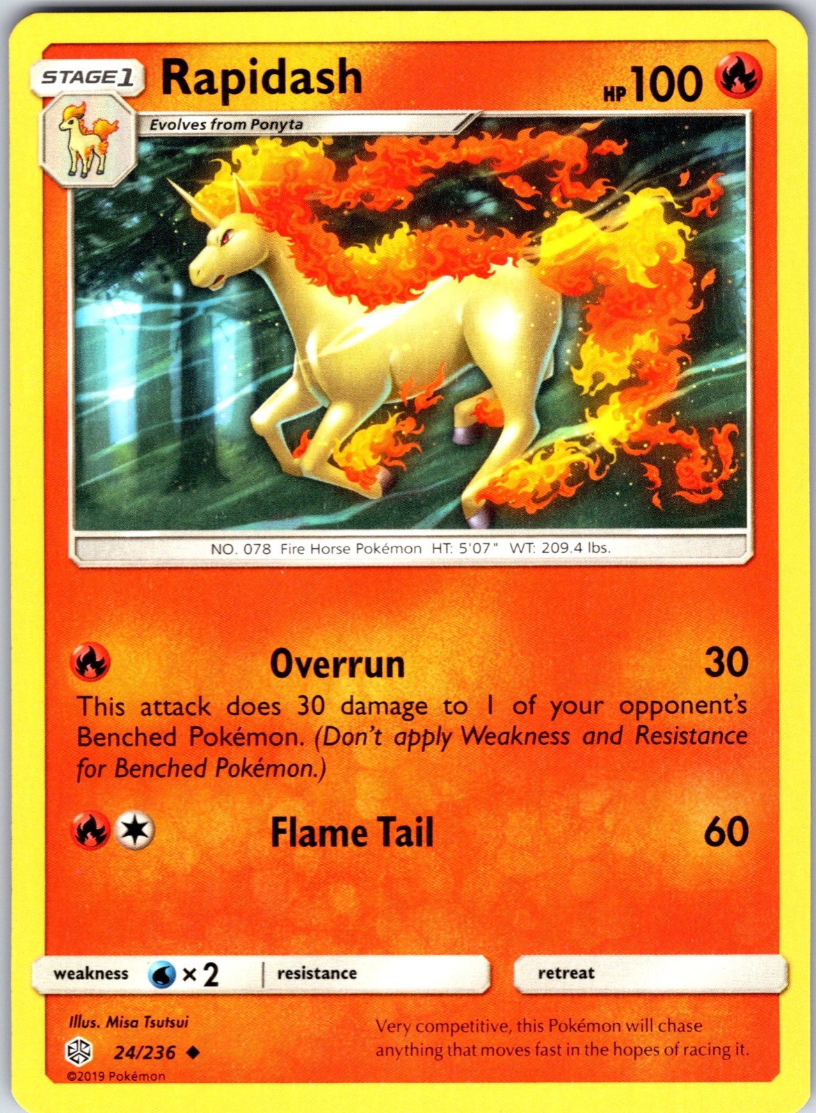 Rapidash Uncommon SM - Cosmic Eclipse 24/236 NM
