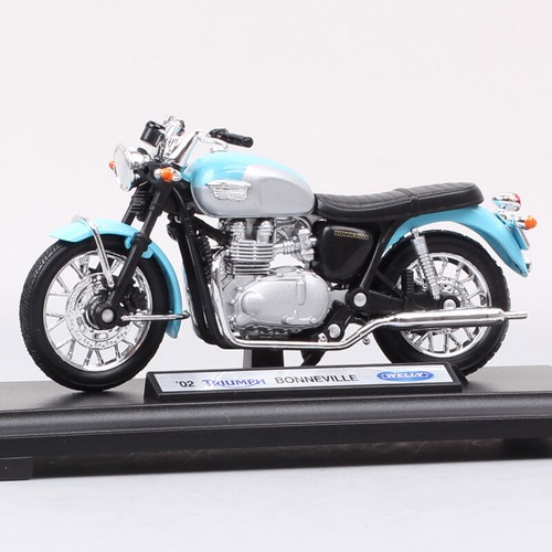 Welly 1/18 Triumph Bonneville 2002 scale motorcycle model Diecast Toy retro bike - Picture 7 of 12